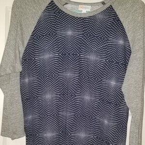 Randy by LuLaRoe blue firework pattern size M